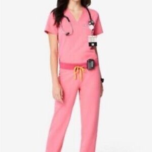 Limited edition Figs scrub set in neon pink